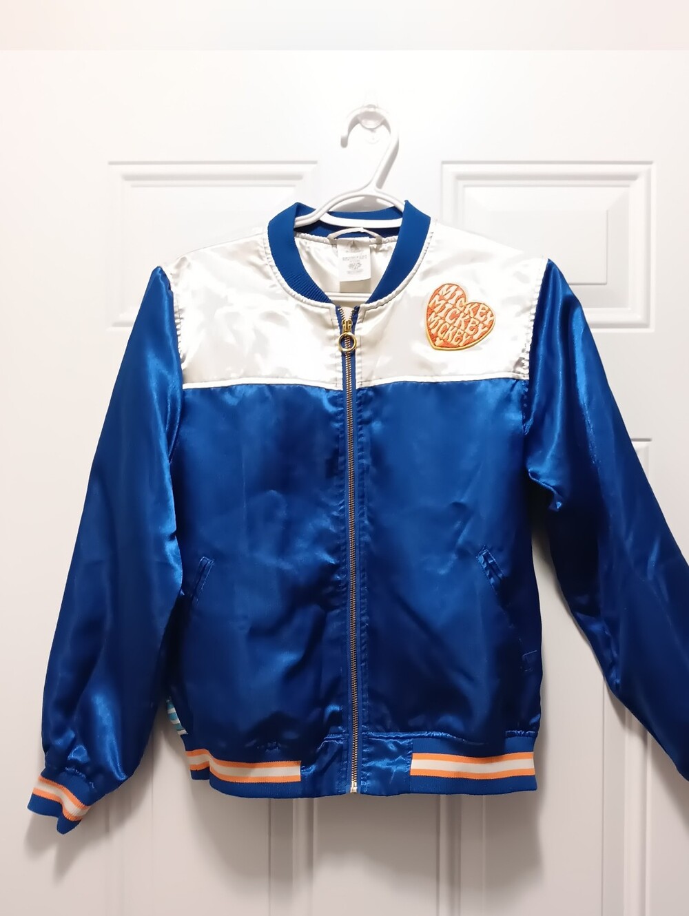 Disney| Blue Wmns XS Polyester Satin Sunburst Jacket Retro